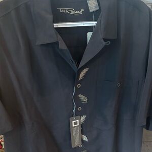 Tori Richard Men's Black Short Sleeve Shirt